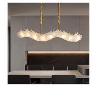 Générique Modern Shell Pearl Ceiling Chandelier Dining Room Living Room Bedroom Led Pendant Lights Hanging Lamps Ocean Style Room Decor(RC remote dimming,Length 110cm)