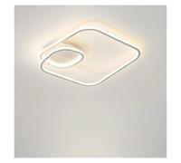 Générique Modern Simple Square Led Ceiling Lamp Creative Dimmable Bedroom Living Room Lights Lighting For Study Luster Home Decor Fixtures(Bianco,60 cm)