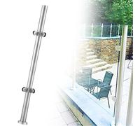 Générique Modern Stainless Steel Glass Railing Post System for Atrium Dividers, 110cm Height Pillar Clamps, Stylish & Safe Glass Stair Railing for Home & Office