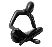 Générique Modern Thinker Statue - Resin Aesthetic Sculpture for Bookshelves Display, Non-Slip Base with Anti-Scratch Design, Woman Figurine for Bookshelf Living Room Table Decor, Tabletop Display