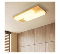 Générique Modern Wood Led Ceiling Lights Living Room Bedroom Dining Room Hall Lobby Room Indoor Lighting Fixture Simplicity Design Decor(Wood color,2 heads)