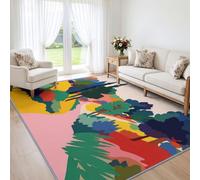 Générique Moderne 80 x 150 cm Doux Tapis de Chambre Moquette, Abstrait Paysage Chemin de Montagne Lavable Antidérapant Tapis de Salon - Moquette pour Salle de Séjour Chambre d'enfant Salle de Jeu