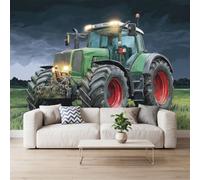 Générique Moderne Agriculture Machines Papier Peint Mural 150 x 105 cm | Vert Tracteur Champ Papier Peint Panoramique Photo pour Salon Chambre et Espace Enfantss Bureau salle à manger