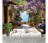 Générique Moderne Art Fresque Papier Peint 200x140 cm BâTiment Du Jardin De RêVe Poster mural intissé Décoration Murale Multicolore pour Fresque Murale 3D HD pour Salon Chambre Cuisine