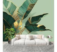 Générique Moderne Art Fresque Papier Peint 200x140 cm Tropical ThèMe VéGéTal Poster mural intissé Décoration Murale Vert Clair pour Fresque Murale 3D HD pour Salon Chambre Cuisine