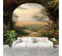 Générique Moderne Art Fresque Papier Peint 350x256cm Fleurs Du Jardin De RêVe Poster mural intissé Décoration Murale Multicolore pour Fresque Murale 3D HD pour Salon Chambre Cuisine