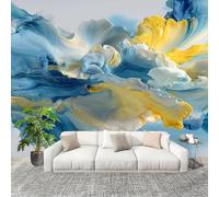 Générique Moderne Art Fresque Papier Peint 350x256cm Nuages Fluides Abstraits Poster mural intissé Décoration Murale Multicolore pour Fresque Murale 3D HD pour Salon Chambre Cuisine
