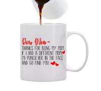 Générique Mom Coffee Mug - 350ML Funny Ceramic, Novelty Gift Cup | Appreciation Drinkware Design, Cute Humor Tea Cup for Birthday Mothers Day from Son Daughter