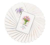 Générique Mom Gift Card Pack, Flower Theme Message Set, Artistic Print with Smooth Writing Layer, Compact Celebration Kit, Greeting Card with Lovely Design, Postcard Set for Wife and Grandma