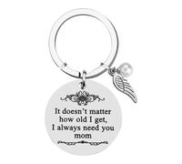 Générique Mom Keyrings From Son - Stainless Steel, 1.18in Portable Keychain Bag Charm | Emotional Keepsake, Mother’s Day Gift, Wedding, Birthday, Christmas, Traveling, Souvenir, Daily Use Accessory