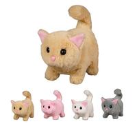 Générique Mon Chat Réaliste,Jouet - Apporte Joie Et Chaleur sans Fin,Nouveau Chaton Robot IA 2025,Chat Jouet Qui Marche,Miaule Et Remue La Queue (Jaune)