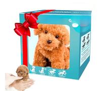 Générique Mon Chiot Robot réaliste, Peluche Interactive électronique, Chien Robot Intelligent, avec Sons et réactions : Marche, aboiements, remuement de la Queue (A)