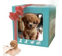 Générique Mon Chiot Robot réaliste, Peluche Interactive électronique, Chien Robot Intelligent, avec Sons et réactions : Marche, aboiements, remuement de la Queue (C)