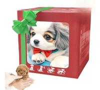 Générique Mon Chiot Robot réaliste, Peluche Interactive électronique, Chien Robot Intelligent, avec Sons et réactions : Marche, aboiements, remuement de la Queue (B)