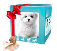 Générique Mon Chiot Robot réaliste, Peluche Interactive électronique, Chien Robot Intelligent, avec Sons et réactions : Marche, aboiements, remuement de la Queue (D)