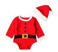 Générique Mon Premier Noel, Vetement Bebe GarçOn Noel Bonnet Bebe Body Jumpsuit Impirmé des Cerfs De NoëL Deguisement Bonhomme De Neige GarçOn Naissance 0-12 Mois