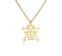 Générique Mon Sigil de forme d’Anubis Ipos Collier d’hommes Dieu égyptien de la décadence embaumement funérailles Ankh Gothic Égypte collier