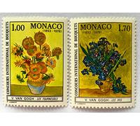 Générique Monaco. 2 Timbres de Collection Authentiques Neufs de 1978. Num 1161 et 1162. Art, Peinture de Van Gogh