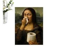 Générique Monalisa Bathroom Art,30X40cm Canvas Artwork Picture,Amusing Mona Lisa Fun Wall Art - Bathroom Washroom Toilet Bath Dorm School Hotel Apartment Washroom