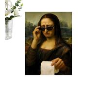 Générique Monalisa Bathroom Art | 30X40cm Canvas Artwork Picture - Amusing Mona Lisa Fun Wall Art - Bathroom Washroom Toilet Bath Dorm School Hotel Apartment Washroom