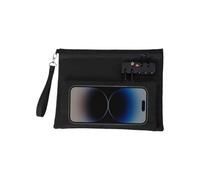 Générique Money Bag Lock, Zippered Card Pouch, 11.41x8.66in Double-Layer Waterproof, Portable Secure Design, Compact Authentic Material Construction for Travel and Outdoor Use