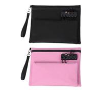 Générique Money Bag with Lock | Zippered Credit Cards Pouch | Portable Double Layer Large Money Bag for Beach Hotel School Hospital Bank Home Dorm Boat Camping Travel