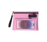 Générique Money Bag, Zippered Credit Card Pouch, Double Layer Security Case, Waterproof Design, Strong Fire Resistant Material, Black 1 Pack, for Travel, Camping, School, Home, and Bank Use