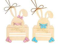 Générique Money Holder Cash, Wooden Bunny Shape Gift Box, Easter Cash Organizer Card Stand, Decorative Party Favor Display Rack, Kids Bedroom School Nursery Living Room Holiday Decor Storage Holder