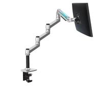 Génerique Monitor Arm, Bras Extra Long de 3 à 6kg, écran LCD de 17 à 32 Pouces, Support de Moniteur de Bureau, Support d'ordinateur, Ressort mécanique à Mouvement Complet en Aluminium(170MM Silver)