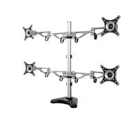 Génerique Monitor Arm, Support de Moniteur LCD Quad de Bureau, Quatre écrans d'ordinateur, Support d'affichage à Bras adapté for 10 "~ 24" Max 8KG