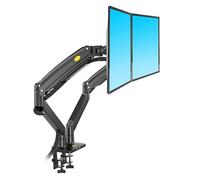 Génerique Monitor Arm, Support de Moniteur LED LCD Double en Aluminium de 22 à 32 Pouces, Bras à Ressort à gaz, Support de Mouvement Complet, Charge de 3 à 12kg(Black)