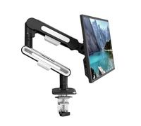 Génerique Monitor Arm, Support de Montage for Moniteur de Bureau, for écrans LCD de 13 à 32 Pouces, Base de Levage à Bras mécanique Rotatif, Support d'écran de télévision(Black White)