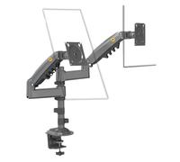 Générique Monitor Stand, Support de Bureau Double Bras pour Moniteur/TV LCD 17-32 Pouces, Ressort à gaz, Mouvement Complet, Pince, Charge 2-12kg,for Home(2-12KG H180 Black)