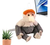 Générique Monkey Plush Stuffed Animal | Long Nosed Monkey Plush Toy Realistic Comfortable Soft Cute Animals Collection | MonkeyPlush Toy Stuffed Animal | for Boys Girls Youth Teens Adults