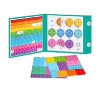 Générique Montessoris Magnetic Fraction for Kids, Magnetic Fraction Tiles | Educational Math Magnet Learning Toy with Tiles & Circles,Interactive Demonstration Book for Hands on Maths Learning