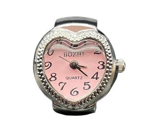 Générique Montre à Bague Vintage,Montre à Anneau Rond à Quartz élastique avec Bande élastique | Montres en Forme de cœur créatives pour Femmes et Hommes
