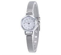 Générique Montre-Bracelet en Acier Inoxydable avec Bande en Acier Inoxydable pour Femme Montre Espion (Silver, One Size)