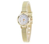 Générique Montre-Bracelet en Acier Inoxydable avec Bande en Acier Inoxydable pour Femme Montre Espion (Gold, One Size)