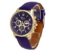Générique Montre Bracelet En Cuir Pour Femme Pas Cher Mouvement Chronographe à Quartz Analogique Fashion Aiguille