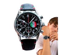 Générique Montre chronographe à Quartz multifonctionnelle - Calendrier étanche à Six Aiguilles | Bracelet en Cuir véritable pour Hommes, Montre de Sport de Luxe, Mode transfrontalière, Accessoire de