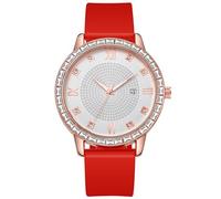 Générique Montre Femme Analogique Quartz Acier Inoxydable Chic Bracelet à Etanche Luxe Mode Montres Pour Cuir Entreprise ÉLéGant Pas Cher Diamanté Bling Business Cristal Cadeau Bande