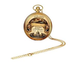 Générique Montre Gousset méca.,Bijou Drapeau US 250e Anniversaire - Vintage Montre à Gousset pour Collection | Hommes, Femmes, Adultes, collectionneurs, Maison, Voyage, Bureau, Mariage, fête, Anniv.