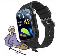 Générique Montre Intelligente Senior avec Détecteur de Chute, GPS Positionnement Montre Connectée Bracelet SOS et Alarme Chute pour D'Alzheimer (Noir)