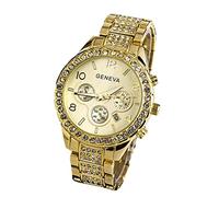 Générique Montre pour Femme avec Bracelet en Acier Inoxydable à Quartz Analogique Fashion Cadran Diamanté Mouvement Chronographe