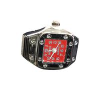 Générique Montre Tendance avec Chiffres Romains - Bague - Bijoux pour Adolescents (Rouge, Taille Unique)