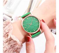 Générique Montres à Cadran Montre Bracelet en Acier Inoxydable Montre décontractée en Acier de Montre à Quartz pour Femme 2 Montre Connectée (Green, One Size)