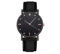 Générique Montres à Cadran Montre Bracelet en Acier Inoxydable Montre décontractée en Acier de Montre à Quartz pour Femme 2 Montre Connectée (Black, One Size)