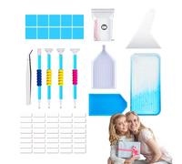 Générique Mosaic Station, Crystal Painting Accessory, Organizing Pack with Pouch Feature, Durable Steel Picker, Sorting Palette Frame with Modern Design, Artwork Tool for Studio and Home