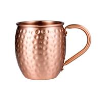 Générique Moscow Mule Cup, Elegant Copper Mug for Home Bar Kitchen Entertaining with Cocktail Serving Christmas Parties Events, Pure Copper Hammered Drinkware, Ideal for Beer Tea Water