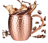 Générique Moscow Mule Mug - Pure Copper 530ml | Copper Mug | Aluminum Hammered Handcrafted Cup For Serving Cocktails Drinks At Home Bars Parties And Daily Beverage Enjoyment Use